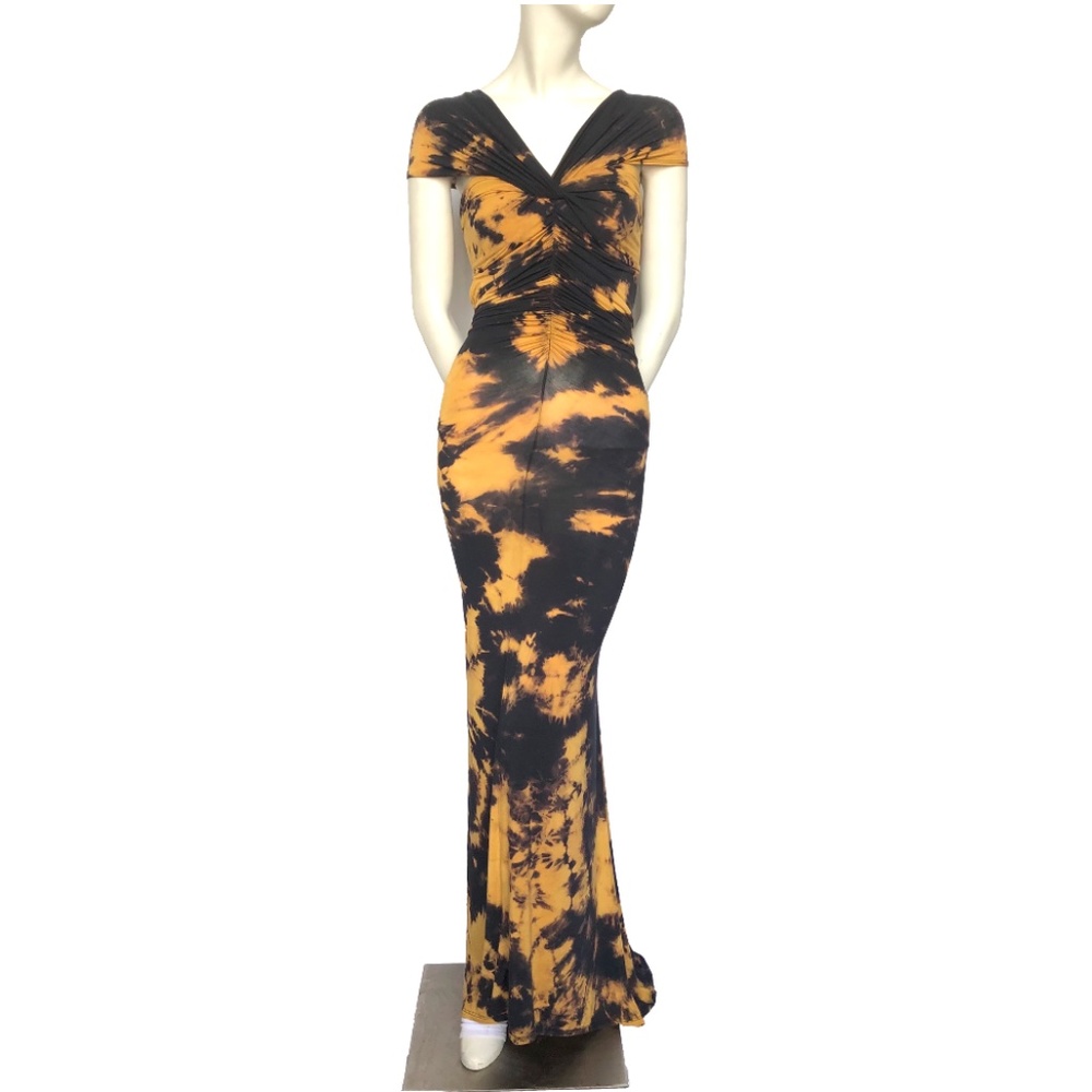Riller & Fount Selene Open Back Maxi Dress in Reverse Tie Dye